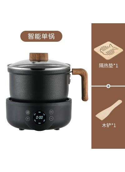 اشتري Multi-Function Mini Electric Hot Pot Wood grain smart single pot (1.8 liters) في الامارات