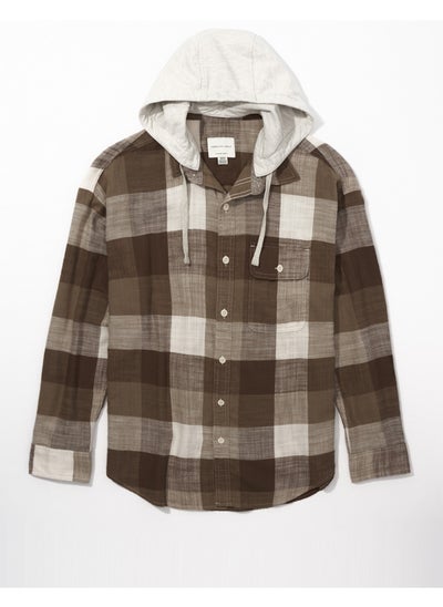 Buy AE Super Soft Hooded Flannel Shirt in UAE