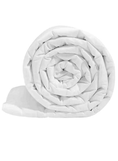 Buy Soft Solid Double Size Duvet Microfiber White 240x260cm in UAE