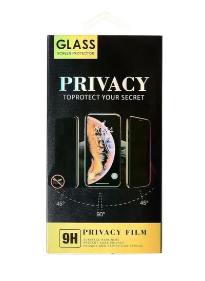 Buy iPhone 13 Pro Max Privacy Screen Protector - 5D Temppered Glass Full Coverage Privacy Screen Protector Compatible For iPhone 13 Pro Max - Black in UAE