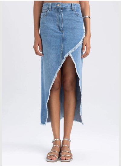 اشتري Woman Long Fit Denim Skirt في الامارات