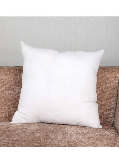 اشتري Donetella Cushion Insert 18 By 18 Inches White 2 Piece Soft Brushed Microfiber Throw Pillow Insert Comfortable Plush Comfort And Perfect Support Ideal For Sofa Chair And Couch Pillow Insert في السعودية