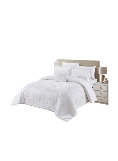 اشتري Augusta 7-Piece Comforter, White – 205 TC, 240x260 cm في الامارات