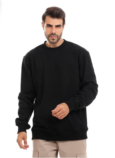 Buy Solid Round Neck Hoodie in Egypt