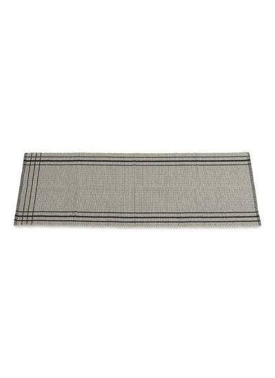 اشتري Fleur Ribbed Rug, Black And White - Small, 90X200 Cm في الامارات