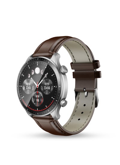 Buy Cosmos Luxe 3, 1.43" Amoled Display Smartwatch, Round Shaped Dial, Compatible with Android & iOS, IP67 Water Resistant, Health Suite, Multiple Watch Faces, AI Voice Assistance, Whiskey Brown in UAE