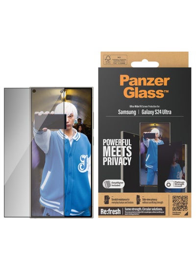 Buy PanzerGlass® Privacy Screen Protector Samsung Galaxy S24 Ultra | Ultra-Wide Fit w. EasyAligner in UAE