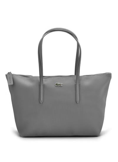 اشتري Lacoste Women's L12.12 Concept Fashion Versatile Large Capacity Zipper Handbag Tote Bag Shoulder Bag Large Gray في السعودية