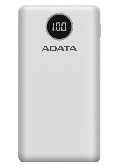 Buy ADATA P20000QCD Power Bank 20,000 mAh | Fast Charging Qualcomm QC 3.0 | White in UAE