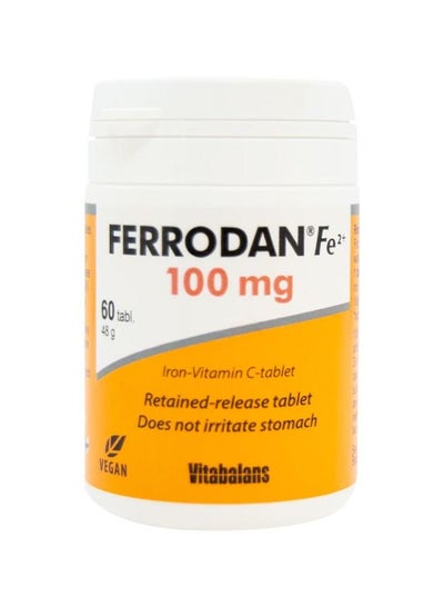 Buy Ferrodan Fe2+ 100 mg with Iron and Vitamin C Tablets 60'S in UAE