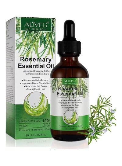 Rosemary Oil for Hair Growth (2.02 Oz) Rosemary Mint Scalp & Hair  Strengthening Oil with Biotin & Essential Oils for Improves Blood  Circulation Dry Scalp Treatment Reduce Hair Loss