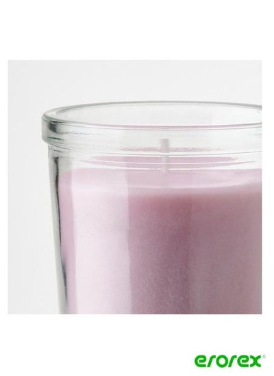 Buy Scented candle in glass pink in Saudi Arabia