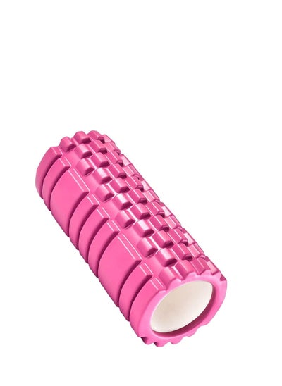 Buy Yoga Foam Roller Self Massage Exercise, Back, Leg, Body Starching Physical Therapy (33cm L) (Pink) in UAE