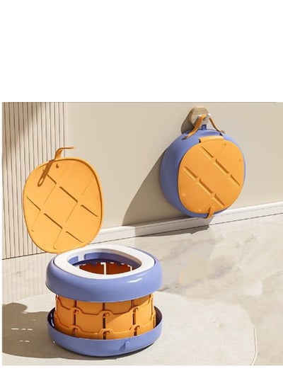 اشتري Toddler Potty Training Seat,Portable Travel Potty Chair Toilet,Foldable Kids Toilet Seat for Boys or Girls,Baby Potty Stool with Cleaning Bags for Outdoor,Yellow في السعودية