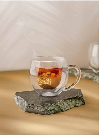 Buy Double-glazed Glasses Written In Gold With The Word “The Heart’s Soul” - Capacity 120 ml in Egypt