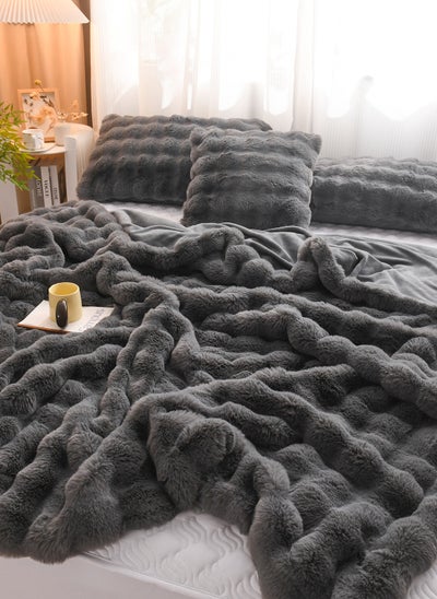 Buy Winter Blanket,Thickened Double-Sided Plush Blanket,Bedroom Throw Blanket,Soft Warm Rabbit Fleece Throw Blanket in Saudi Arabia