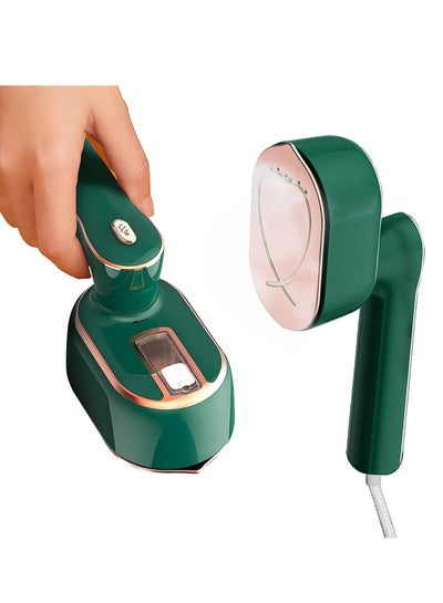 Buy Portable Iron Steamer for Clothes, Compact Travel Size Mini Steamer,180° Foldable Small Iron, 980W Handheld Steamer Support Dry and Wet Ironing for Home Travel College (Green) in Saudi Arabia