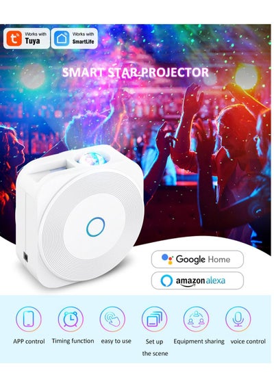 Buy WiFi Tuya Smart Star Projector Galaxy Laser Starry Sky Projector Waving Night Light  APP Wireless Control Alexa Google in UAE