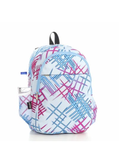 Buy FORCE Unisex Backpack - New Edition - Size 17" blue & pink pattern 1 Piece in Egypt