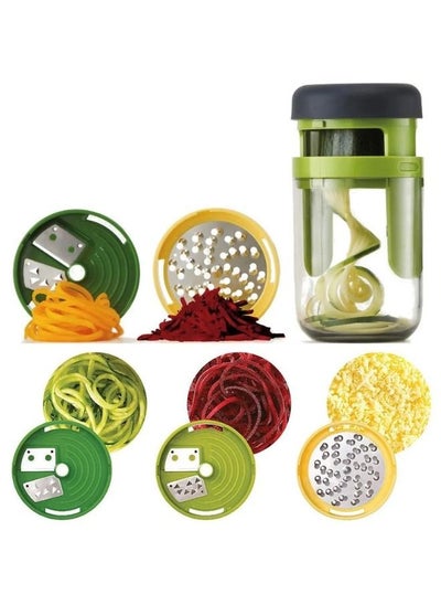 Buy 3 in 1 Vegetable Slicer Carrot Cucumber Cheese Fruit Grater Portable Spiral Grater in Egypt