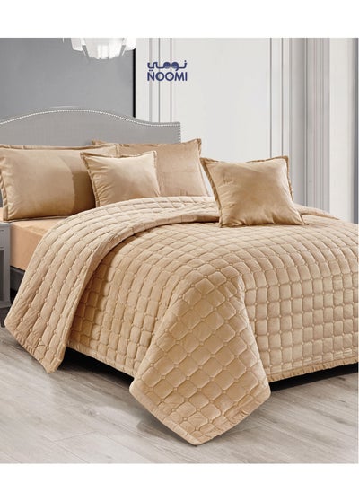 Buy Soft Velvet Bedspread 6 Pieces Double 240X220 in Saudi Arabia