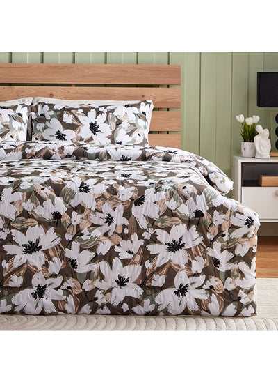 اشتري Estonia Aurelia 3-Piece Printed Cotton Super King Comforter Set 240 x 240 cm في الامارات