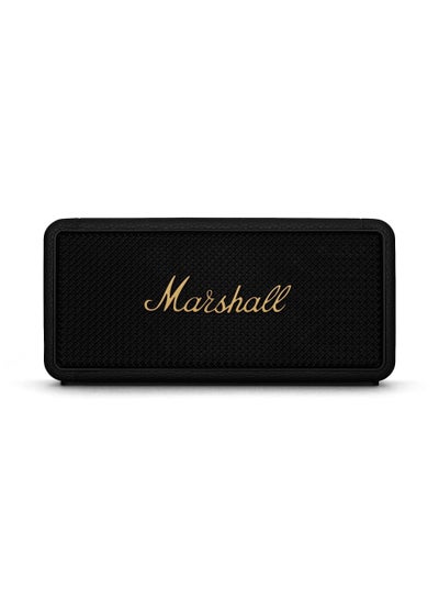 Buy Middleton Bluetooth Portable Speaker for Outdoor Adventures, 20+ hours of Wireless playtime, water resistant IP67 50W - Black and Brass in UAE