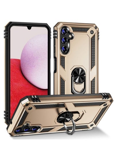 Buy Protective Case For Samsung Galaxy A14 5G/ Samsung Galaxy A14 4G Heavy Duty Armor with Magnetic Ring Stand in Saudi Arabia