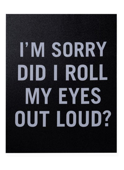 اشتري Mind Sorry Printed Canvas Art, Black - 40x50 cm في الامارات