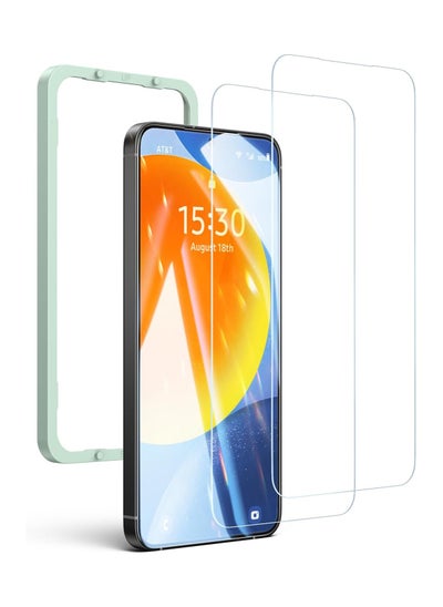 اشتري S24 Screen Protector【Military-Grade Shockproof Protection】1:1 Full Coverage Screen Protector Anti Fingerprint & Smudge HD Clear Screen Protector Only Fit For Samsung Galaxy S24 6.2'' (2 Pack) في الامارات