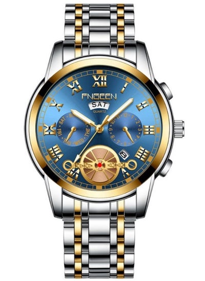 Buy Roman Numeral Stainless Steel Luminous Quartz Wrist Watch For Men in UAE