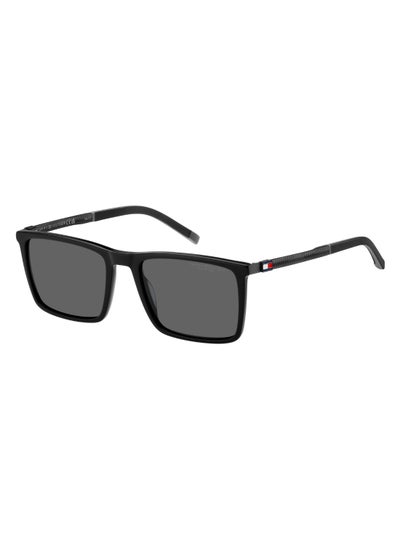 Buy Men's Polarized Rectangular Shape Carbon Fiber Sunglasses TH 2077/S GREY 41 - Lens Size: 41 Mm - Black in UAE