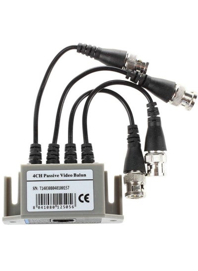 Buy For New CCTV 4 Channel Passive UTP Transmitter Video Balun BNC Male To UTP RJ45 CAT5 in UAE