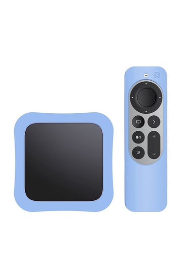 Buy Case Compatible with Apple TV 2021 Remote Sleeves (2nd Generation) With TV Box Case Skin (Blue) in UAE