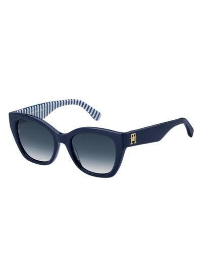 Buy Women's Uv Protection Rectangular Shape Acetate Sunglasses Th 1980/S Blue 44 - Lens Size: 43.6 Mm - Blue Pttr in Saudi Arabia