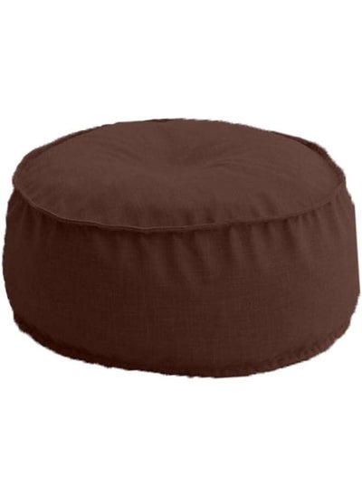 Buy Linen Round Ottomans Floor Cushion 70X25 Brown Am.102060400139Pen in Saudi Arabia