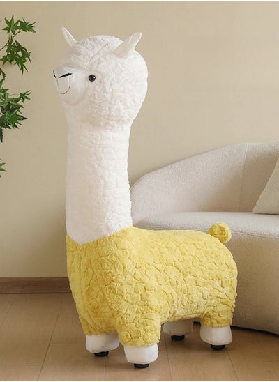 Buy WENBO Kids Chair Cute Alpaca Chair Kids Stool Ottoman Animal Chair Leisure Chair Alpaca Stool Change Shoe Footrest for Childrn Room Living Room Children's Chair H110xL76xW40 cm (Yellow) in UAE