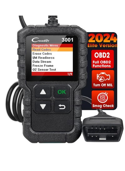 Buy LAUNCH Creader 3001 OBD2 Scanner Automotive Car Diagnostic Check Engine Light O2 Sensor Systems OBD Code Readers Scan Tool for All OBDII Protocol Cars Since 1996 in Saudi Arabia