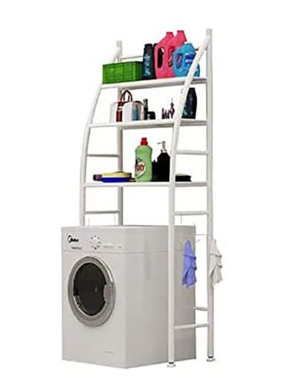 Buy Three Layer Bathroom Washing machine over the stand With Towel Rack in UAE