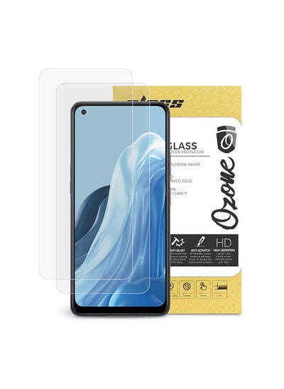 Buy Tempered Glass for OPPO RENO7 5G Screen Protector HD Full Coverage - Pack of Two - Clear in UAE