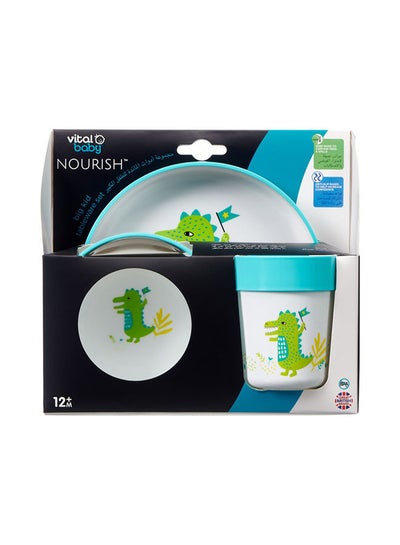Buy Baby Tableware Set 12+ Months - Non Spill Self Feeding Set Plate, Bowl & Cup - Hygienic Baby Essential Weaning Products - Raised Sides - Deep Side to Contain Mess - Non Toxic BPA Free in UAE