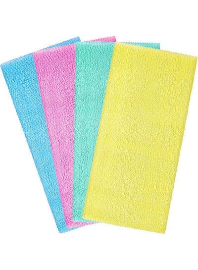 Bath Washcloth Exfoliating Towel 4PCS, Nylon Beauty Skin Bath Wash ...