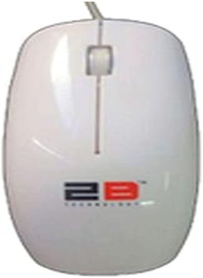 اشتري 2B (MO17W) Optical Wired Mouse Piano Finishing - White في مصر