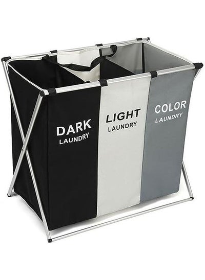 Buy Foldable Hamper Laundry Basket Hamper Dirty Clothes Sorter with Waterproof Oxford Bags and Aluminum Frame Washing Clothes Storage in Saudi Arabia