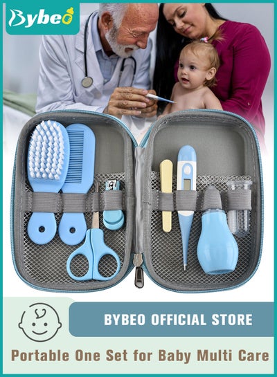 Buy 8 in 1 Infant Hair Brush/Nail Clipper/Nose Cleaner/Finger Toothbrush/Nail Scissors/Manicure Kits in UAE