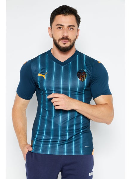 اشتري Men Sportswear Fit Short Sleeve Football Jersey, Marine Blue Combo في الامارات