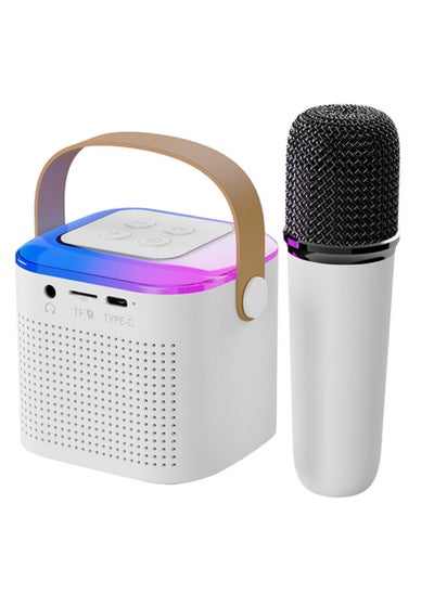 Buy Home Portable Bluetooth Speaker Small Outdoor Karaoke Audio, Color: Y1 White in UAE