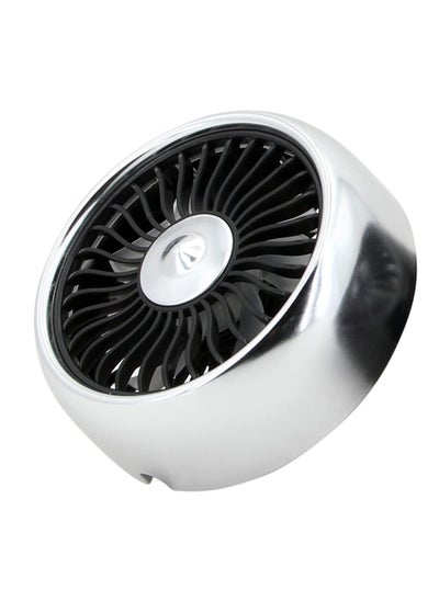 Buy 3-Speeds USB Mini Fan for Car Air Vent Mount Fan 5W with LED Light (Silver) in Saudi Arabia