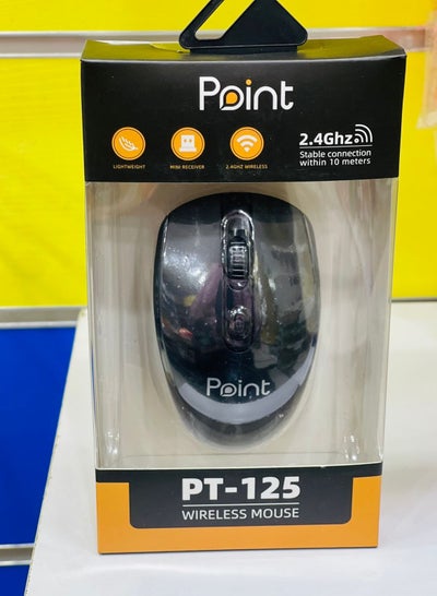 Buy MOUSE WIRELESS PT-125 Black POINT in Egypt