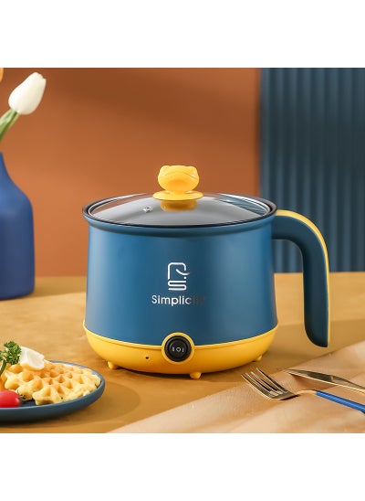 اشتري 110V Multifunctional Electric Cooker Pot for DormsMorandi blue (without steamer) Morandi blue (without steamer) في الامارات